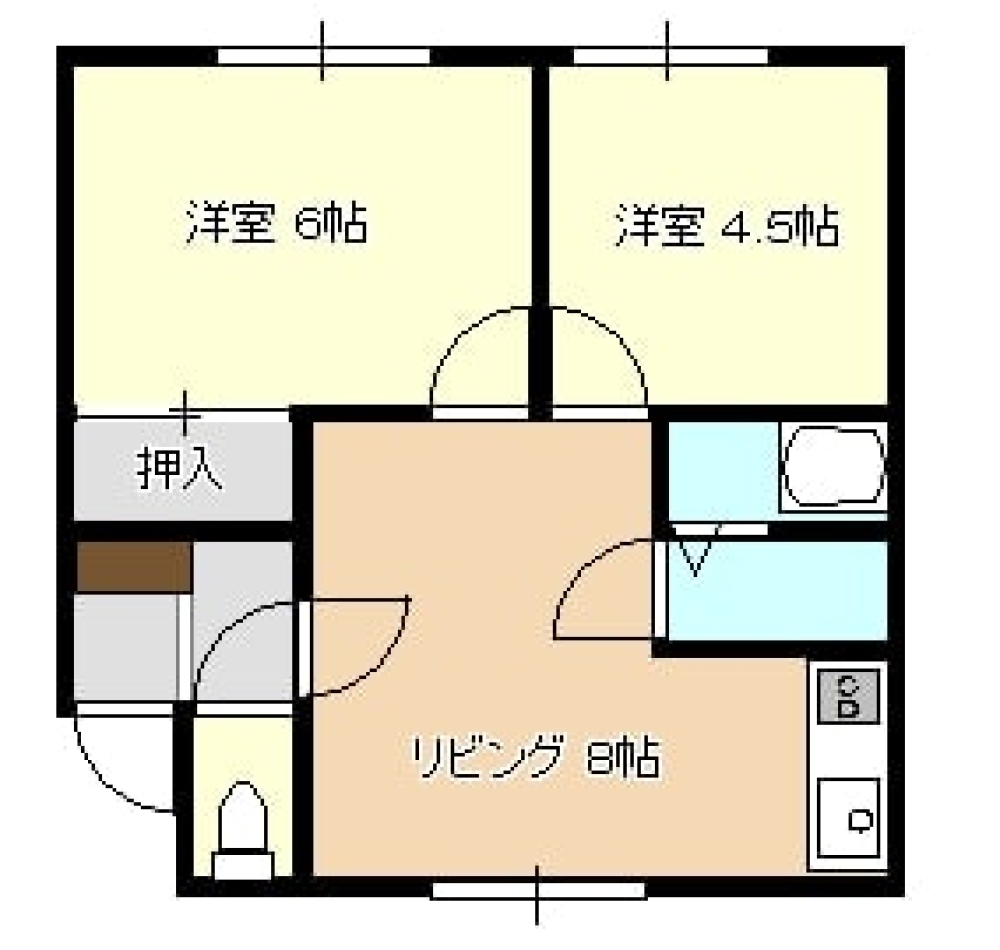 賃貸物件の間取りはこちら