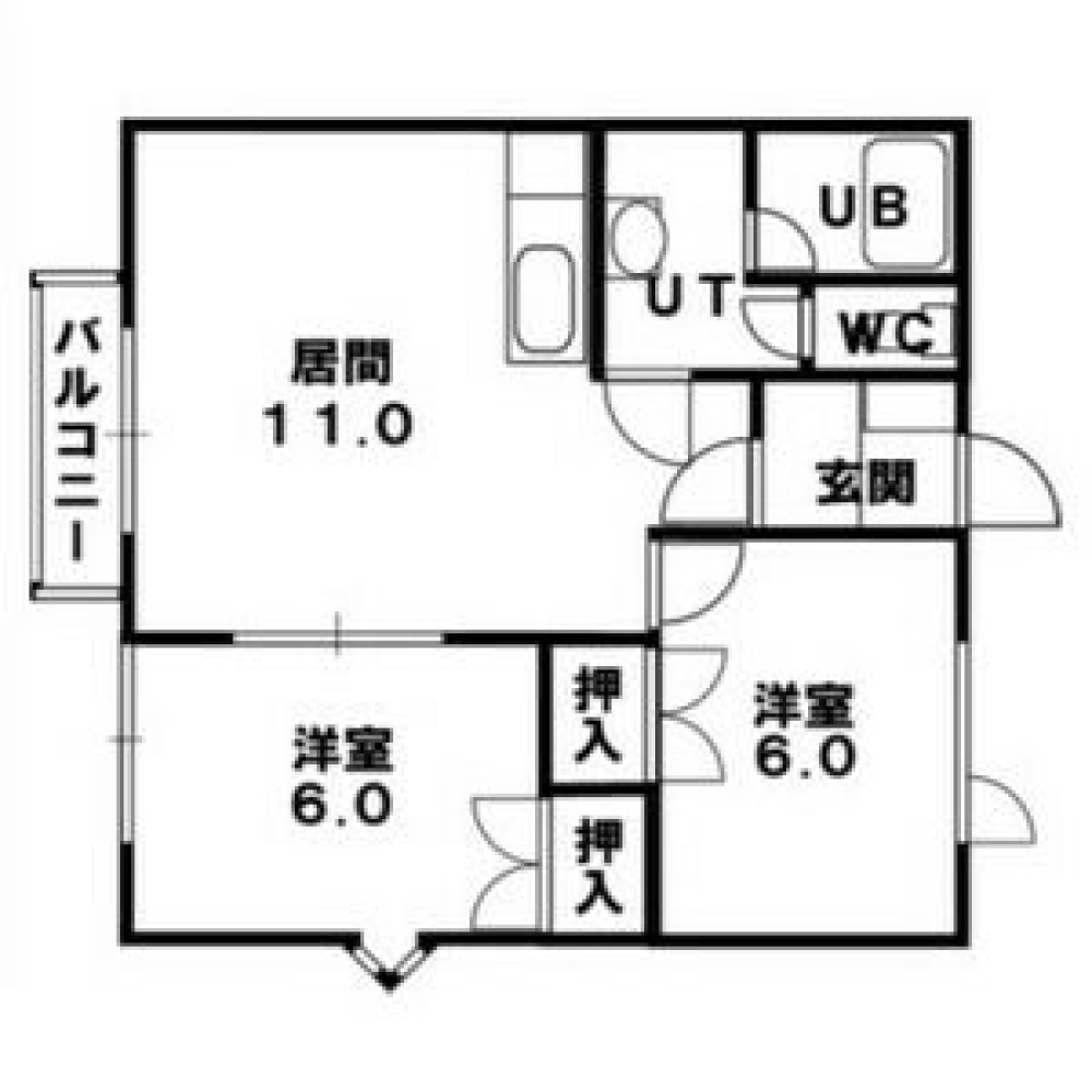 賃貸物件の間取りはこちら
