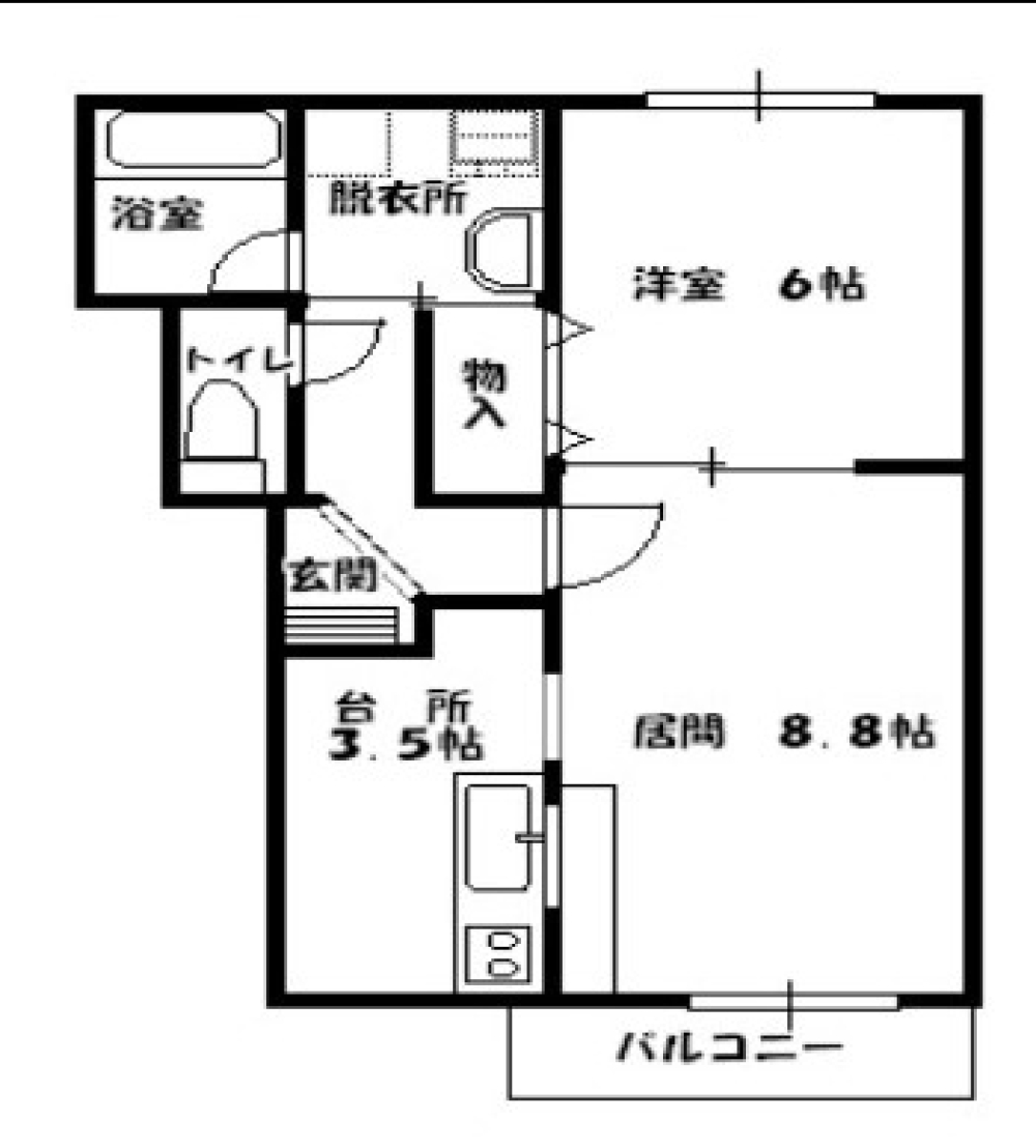 賃貸物件の間取りはこちら
