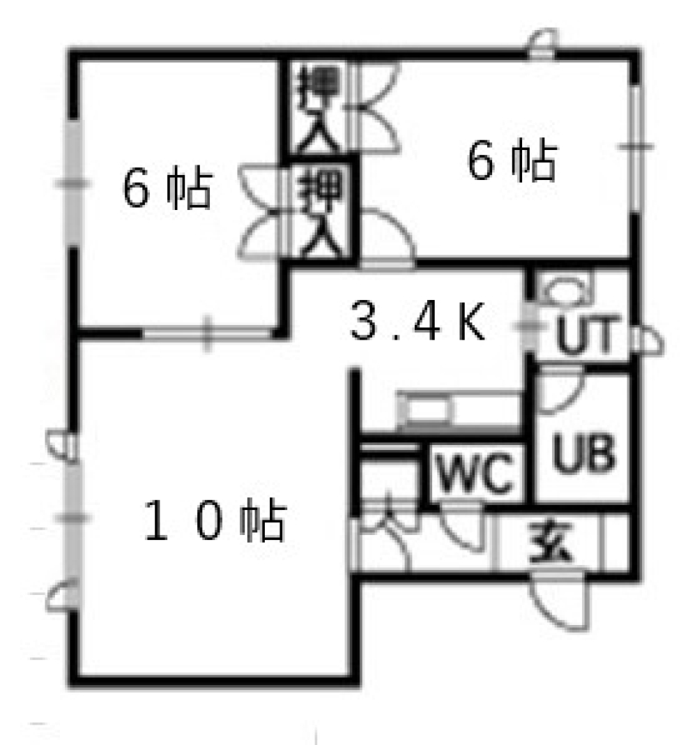 賃貸物件の間取りはこちら