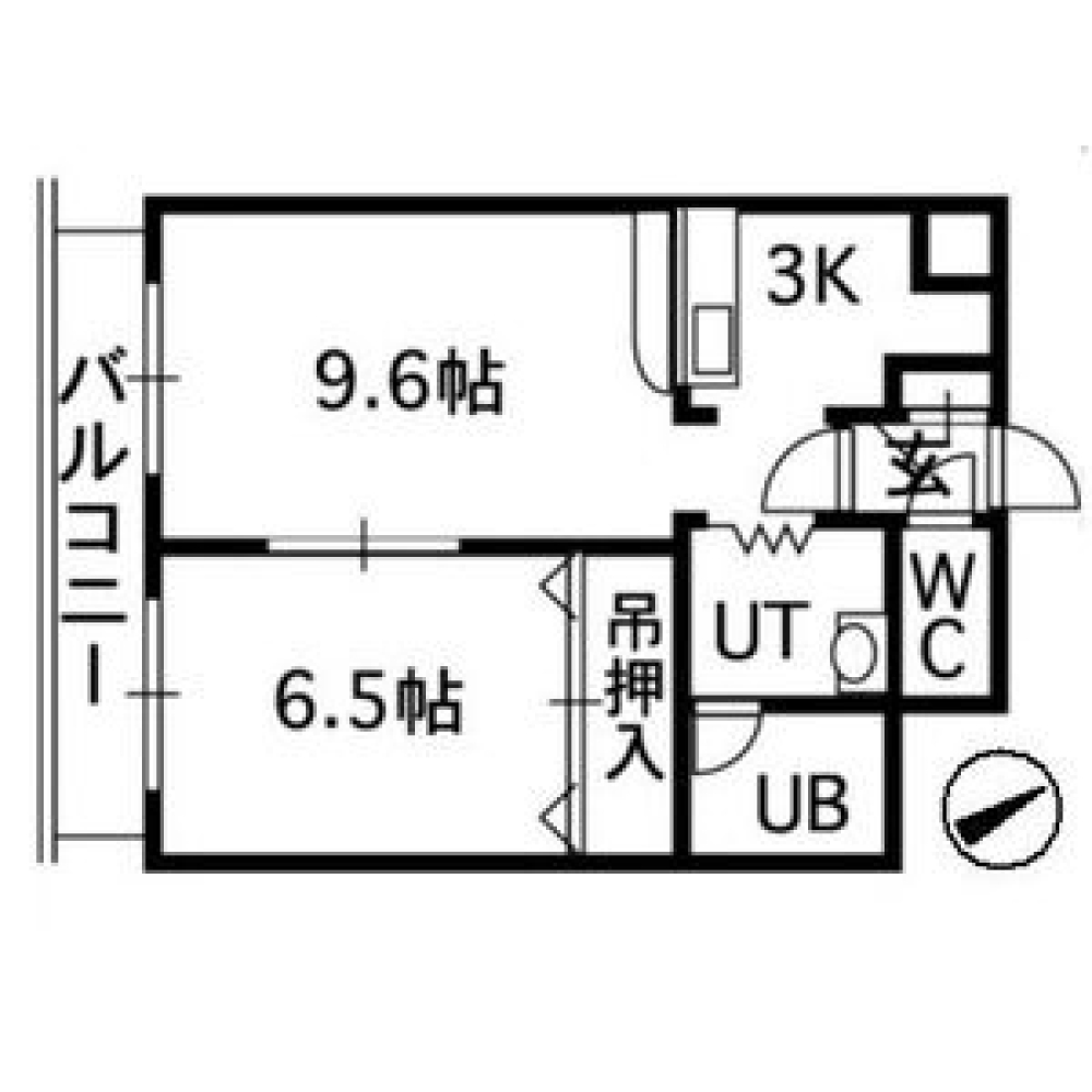 賃貸物件の間取りはこちら