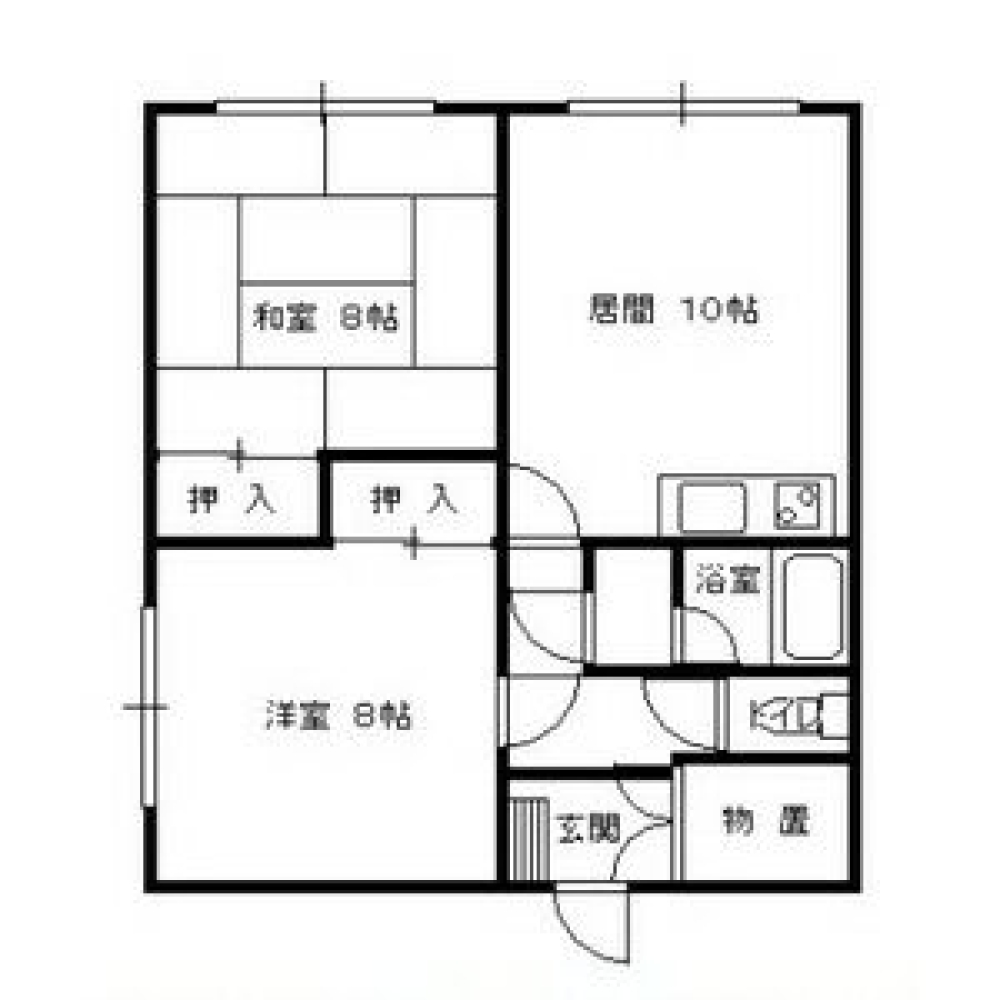 賃貸物件の間取りはこちら