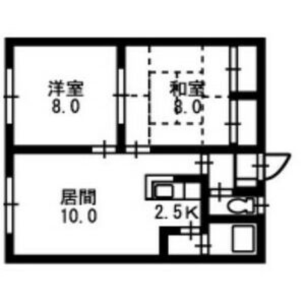 賃貸物件の間取りはこちら