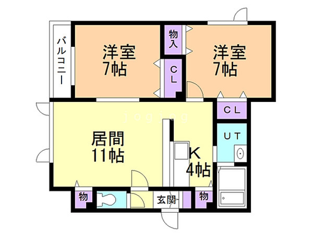 賃貸物件の間取りはこちら