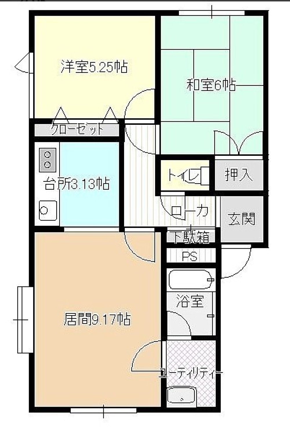 賃貸物件の間取りはこちら